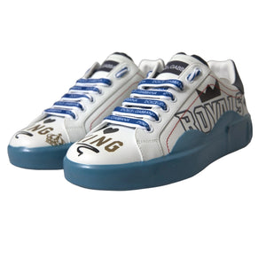Blau Weiß Bedruckte Portofino Melt Sneakers