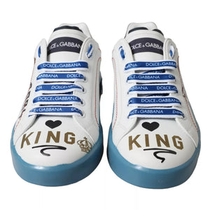 Blau Weiß Bedruckte Portofino Melt Sneakers