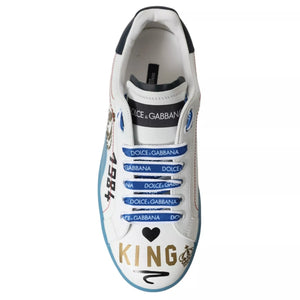 Blau Weiß Bedruckte Portofino Melt Sneakers