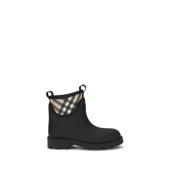 Schwarze Gummistiefeletten