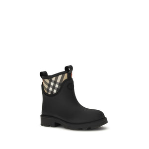 Schwarze Gummistiefeletten