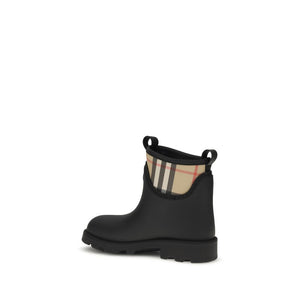 Schwarze Gummistiefeletten
