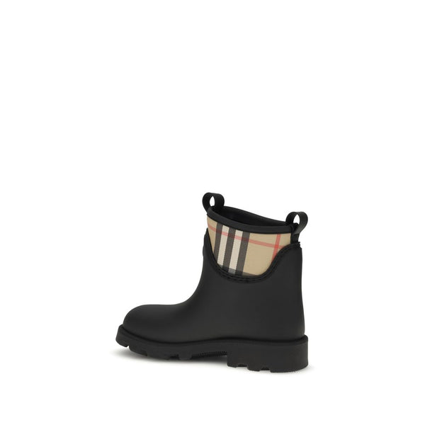 Schwarze Gummistiefeletten
