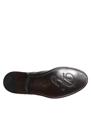 Schwarzes Leder Derby Wingtip Formelle Schuhe