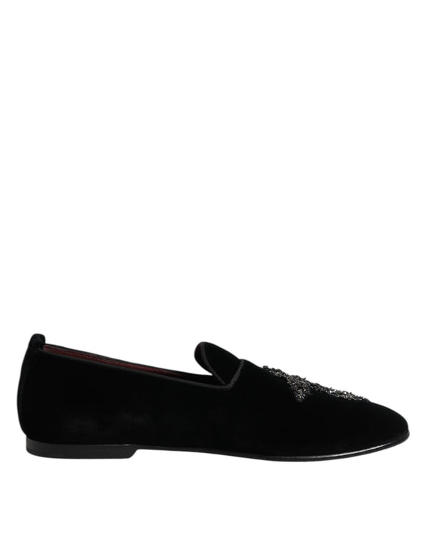 Schwarz Wildleder Kreuz Slip On Loafers Kleid Schuhe