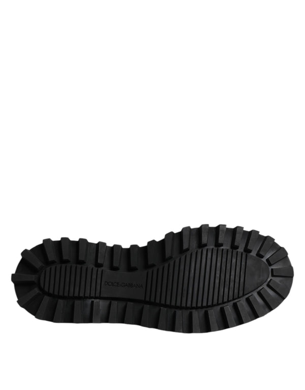 Schwarze Leder-Schnürschuhe für Trekking-Anzüge