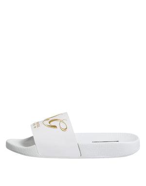 Weiße Leder Pantoletten Sandalen Beachwear Schuhe