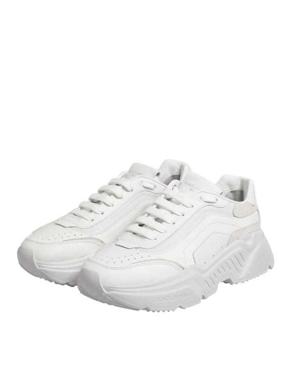 Weiß Leder Daymaster Low Top Turnschuhe Schuhe
