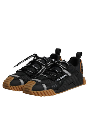 Schwarz Logo Lace Up Low Top NS1 Turnschuhe Schuhe