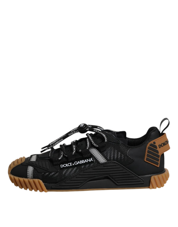 Schwarz Logo Lace Up Low Top NS1 Turnschuhe Schuhe