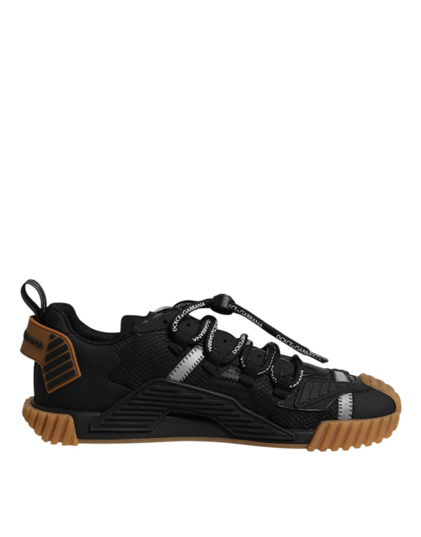 Schwarz Logo Lace Up Low Top NS1 Turnschuhe Schuhe