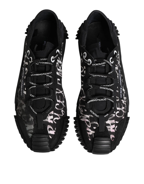 Schwarz Weiß NS1 Lace Up Low Top Sneakers Schuhe