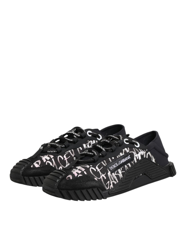 Schwarz Weiß NS1 Lace Up Low Top Sneakers Schuhe
