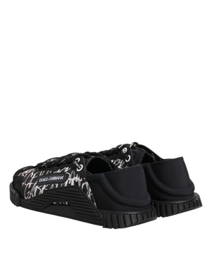 Schwarz Weiß NS1 Lace Up Low Top Sneakers Schuhe