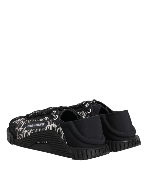 Schwarz Weiß NS1 Lace Up Low Top Sneakers Schuhe