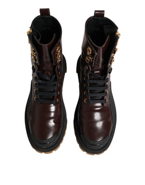 Maroon Leder Mid Calf Biker Stiefel Schuhe