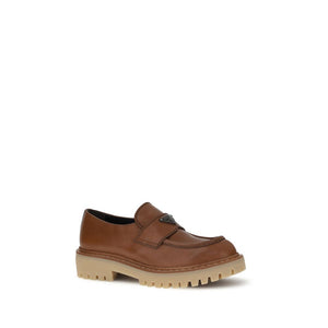 Braune Kalbsleder Bos Taurus Slip-On Loafer