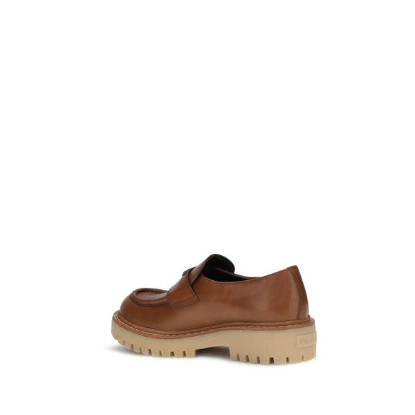Braune Kalbsleder Bos Taurus Slip-On Loafer
