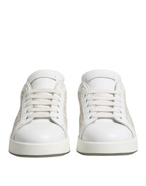 Weiße Spitze Leder Low Top Sneaker Schuhe