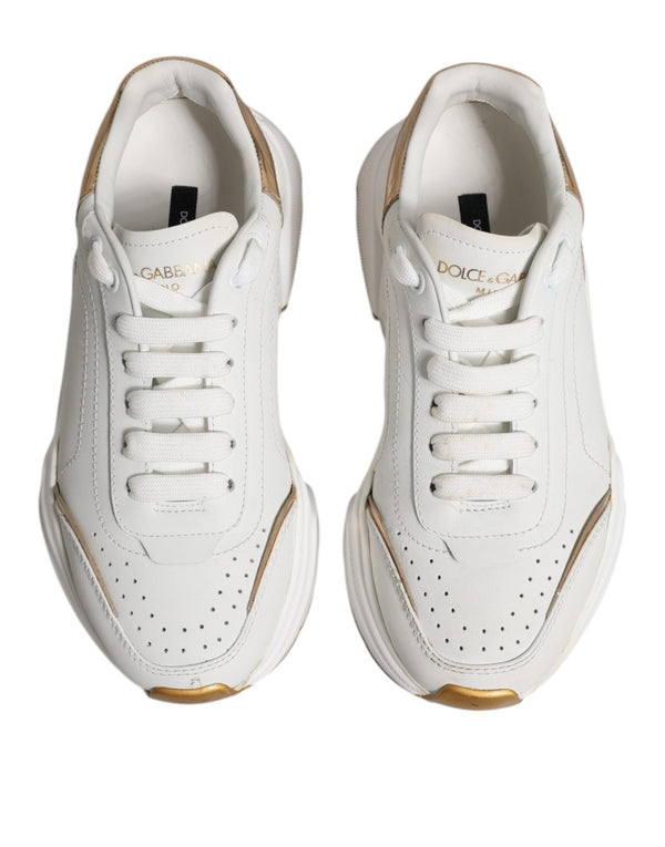 Weiß Gold Daymaster Low Top Turnschuhe Schuhe