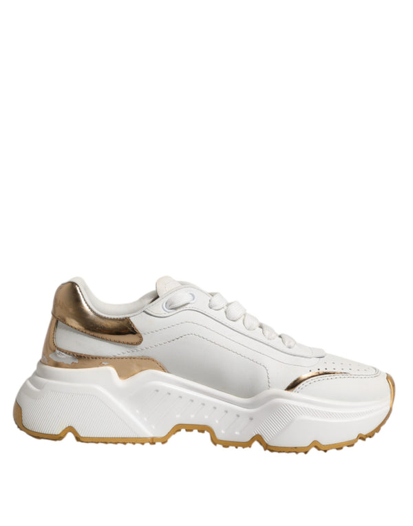 Weiß Gold Daymaster Low Top Turnschuhe Schuhe