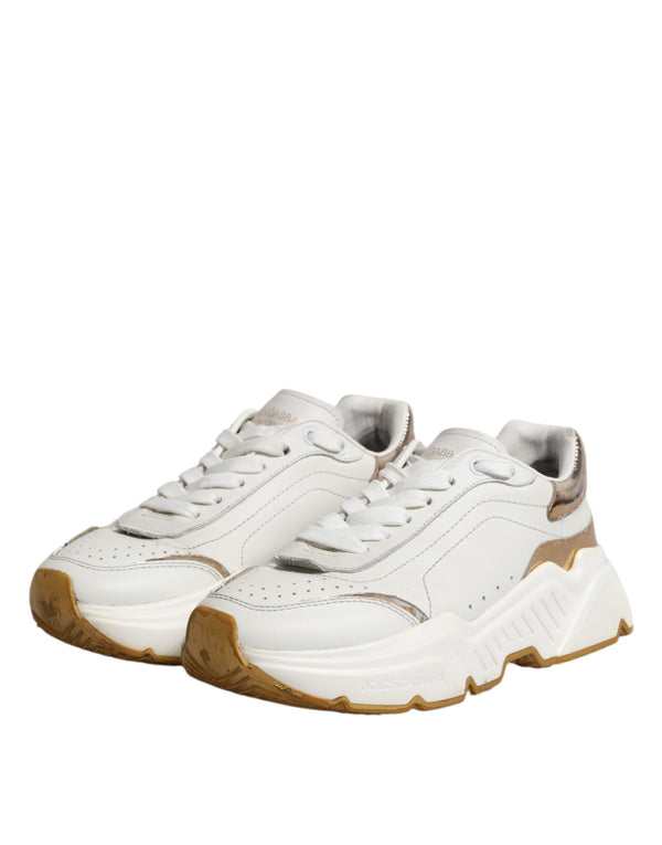 Weiß Gold Daymaster Low Top Turnschuhe Schuhe
