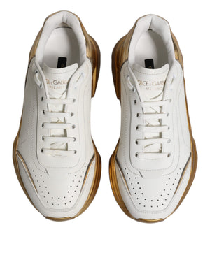 Weiß Gold Daymaster Low Top Turnschuhe Schuhe