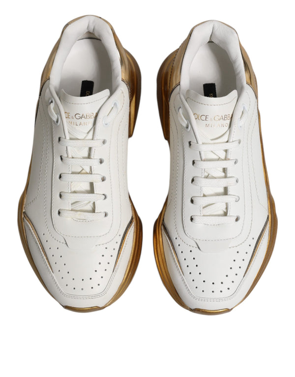 Weiß Gold Daymaster Low Top Turnschuhe Schuhe