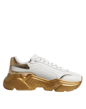 Weiß Gold Daymaster Low Top Turnschuhe Schuhe