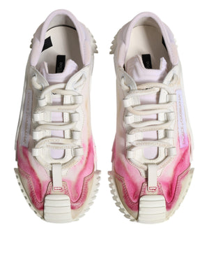 Weiß NS1 Lace Up Low Top Turnschuhe Schuhe