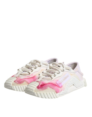 Weiß NS1 Lace Up Low Top Turnschuhe Schuhe