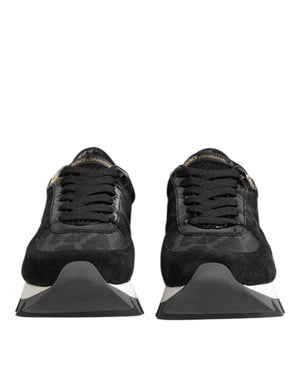 Schwarz Grau Leopard Low Top Turnschuhe Schuhe