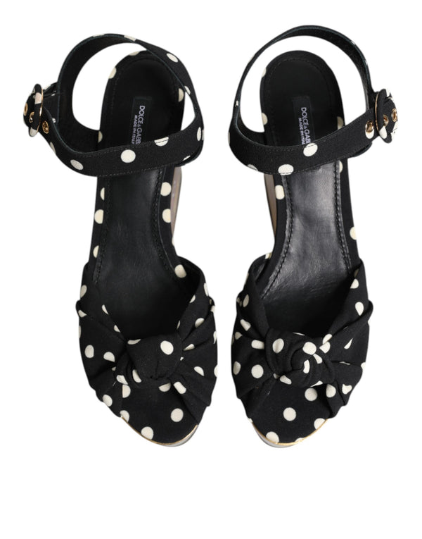 Multicolor Fisch Polka Dot Keil Sandalen Schuhe