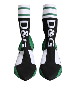 Grüne Stretch Socke Stil Stiefeletten Schuhe