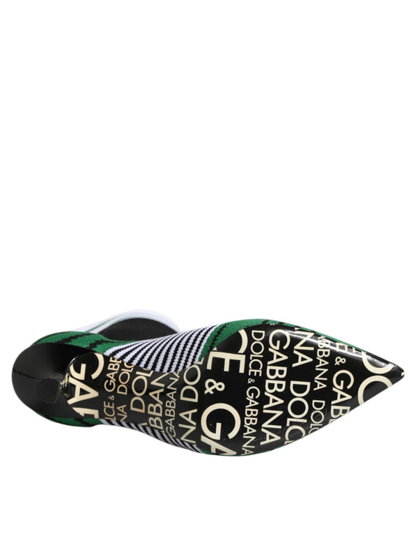 Grüne Stretch Socke Stil Stiefeletten Schuhe