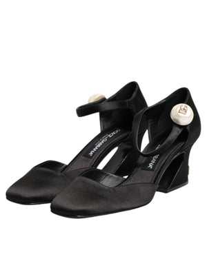 Schwarze Leder Logo-Knöchelriemen-Sandalen Schuhe