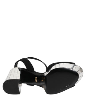 Schwarze Kristall-Knöchelriemen Keira Sandale Schuhe