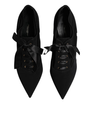 Schwarze Spitze Stiletto Heels Pumps Schuhe