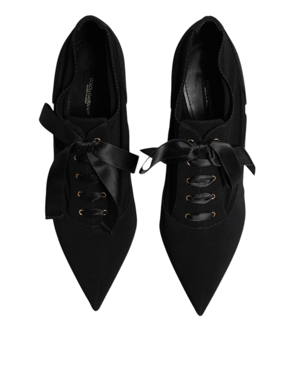 Schwarze Spitze Stiletto Heels Pumps Schuhe