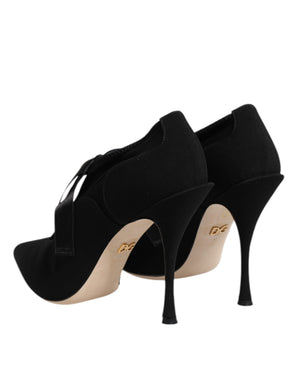 Schwarze Spitze Stiletto Heels Pumps Schuhe
