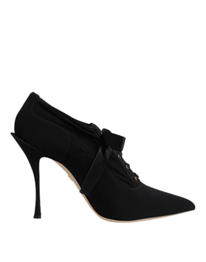 Schwarze Spitze Stiletto Heels Pumps Schuhe