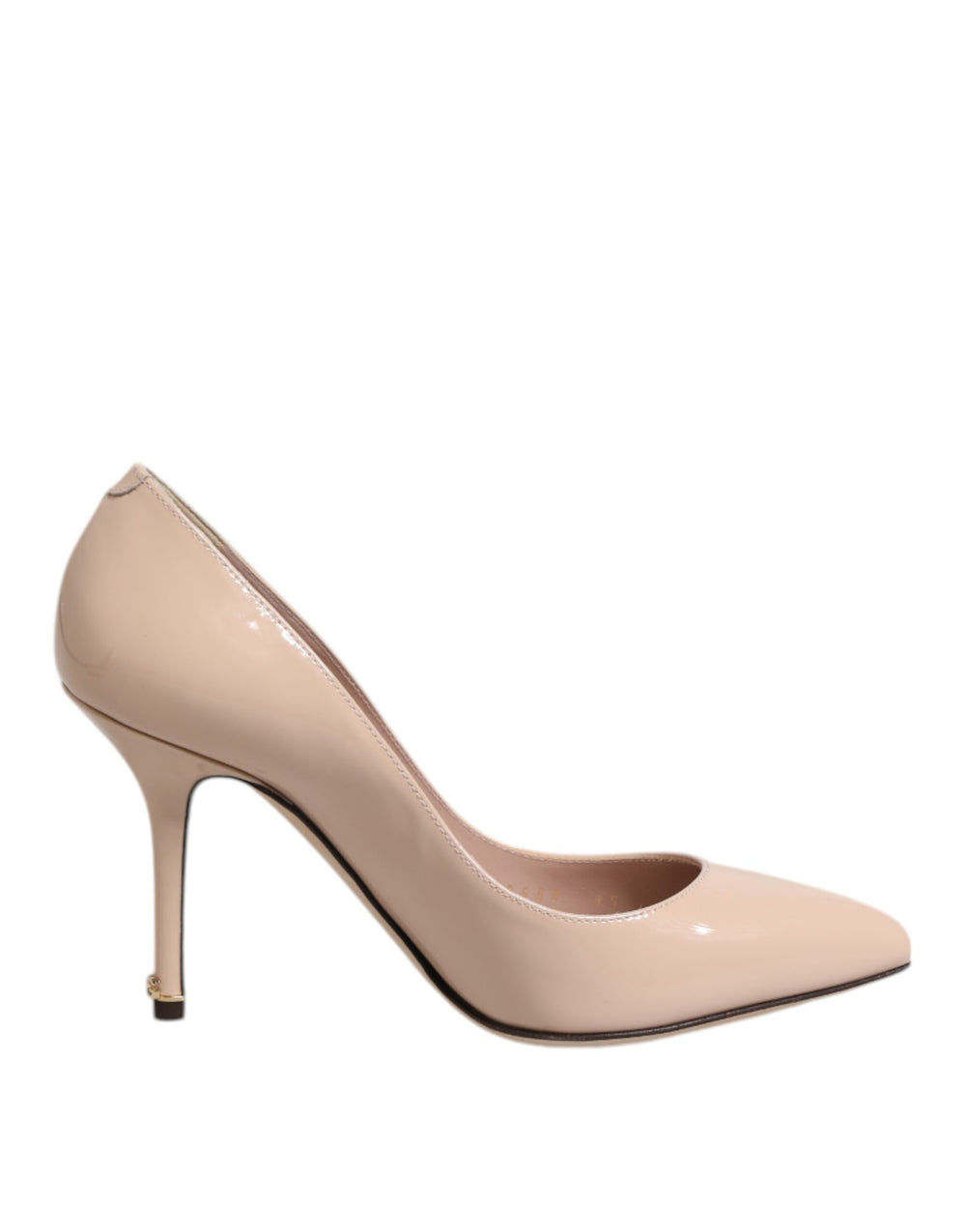 Beige Lackleder Stiletto Heel Pumps Schuhe