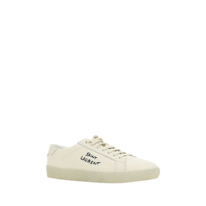 Weiße Gummisohle Sneakers mit niedrigem Schaft