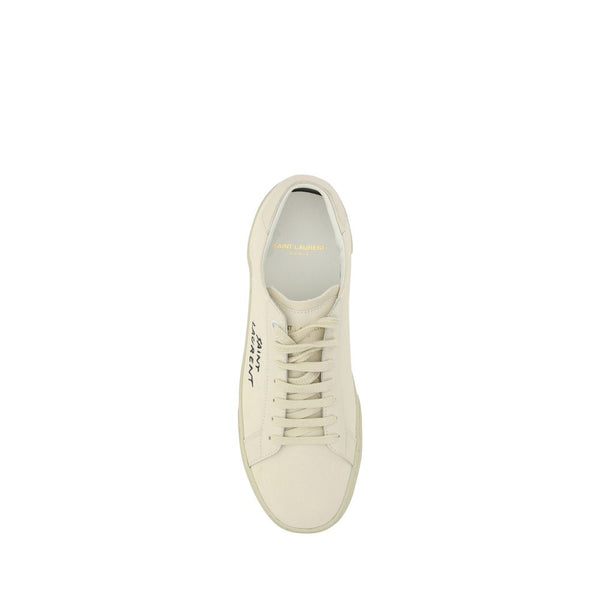 Weiße Gummisohle Sneakers mit niedrigem Schaft