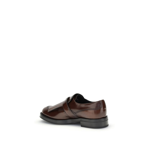 Braune Kalbshaut Bos Taurus Oxford- und Derbyschuhe