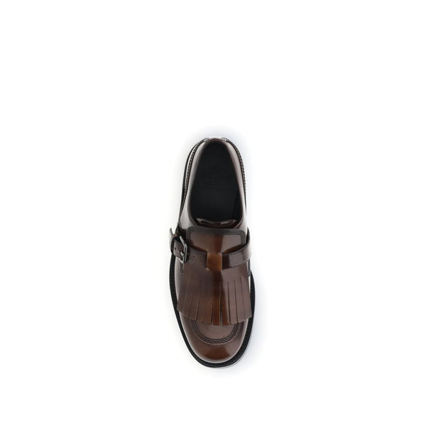 Braune Kalbshaut Bos Taurus Oxford- und Derbyschuhe