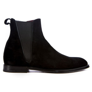 Schwarze Kalbsleder-Stiefelette für Männer