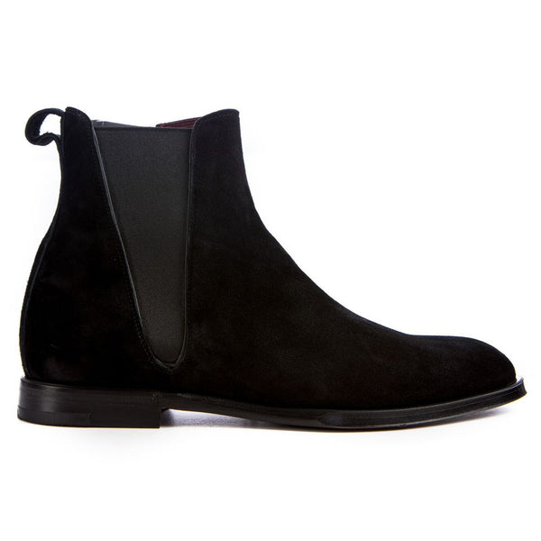 Schwarze Kalbsleder-Stiefelette für Männer