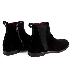 Schwarze Kalbsleder-Stiefelette für Männer
