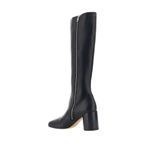 Schwarze Kalbshaut Bos Taurus Stiefel